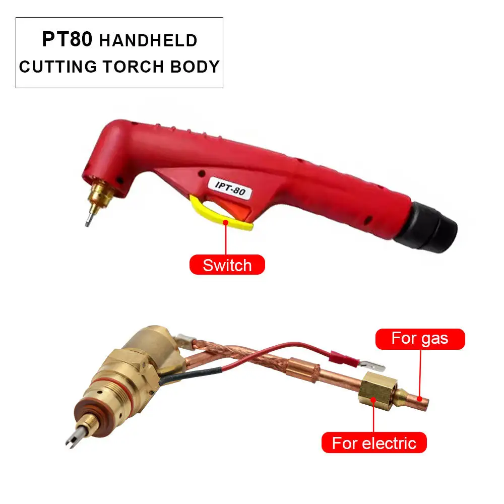 PT-80 IPT-80 PT80 공냉식 구리 플라즈마 절단 토치 본체 ITP80 PTM80 토치 소모품