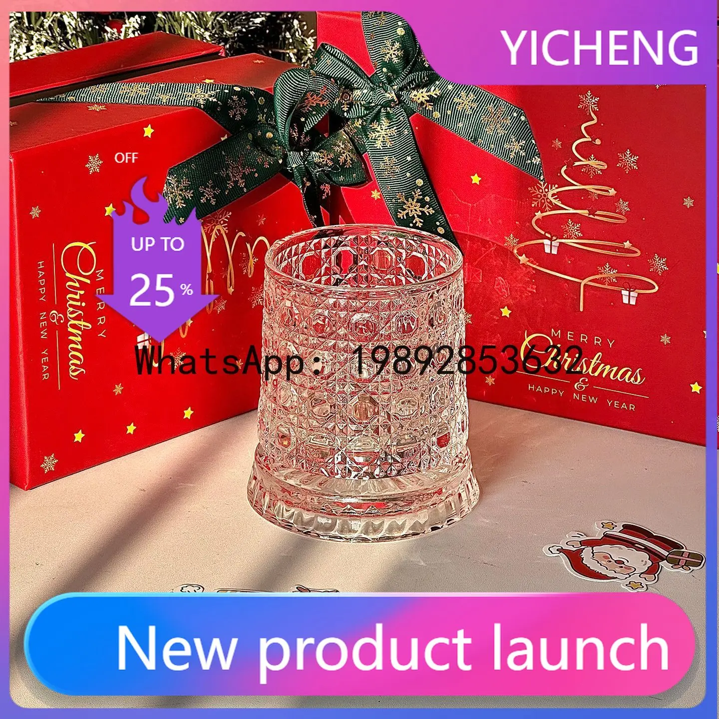 

Luxury christmas gift set: premium macallan rotating whiskey glasses - elegant gift set for spirits and liquor