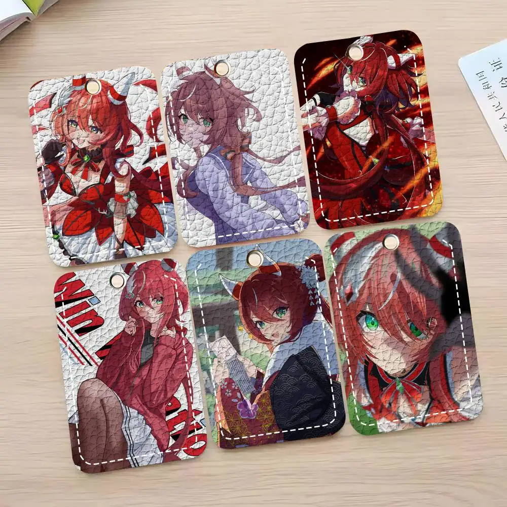 Win Variation Anime U-Umamusume Card Case Keychain Access Card Bag Key Tag Ring Leather Card Holder Key Ring Access