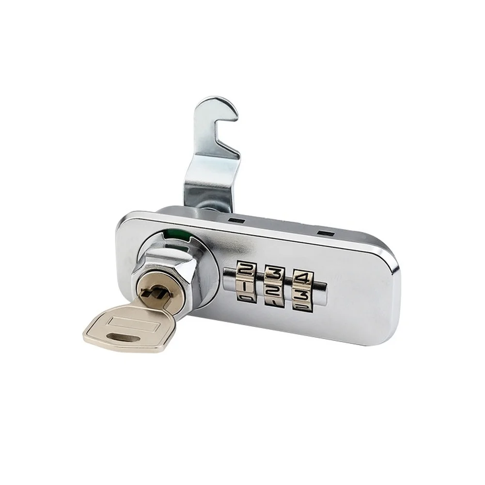 Zinc Alloy Cabinet Drawer for Lock with 3-Digit Mechanical Combination Code Lock and Key Backup for Secure Storage