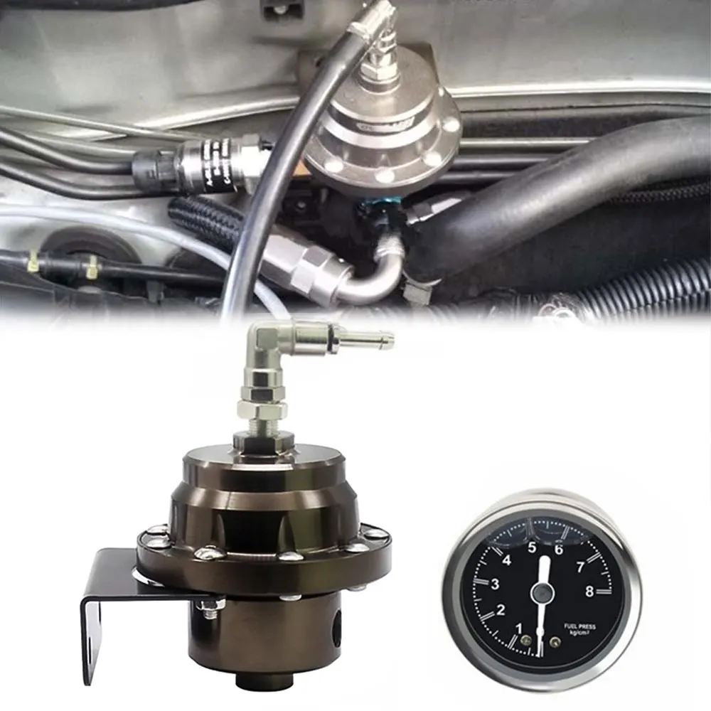 Universal Adjustable Fuel Pressure Regulator tomei Type With Original Gauge and Instructions AN6 1/8NPT Fuel Regulator