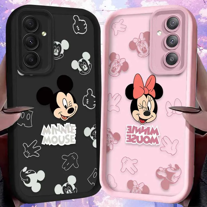 Case for Samsung Galaxy A35 A55 A15 A25 A16 A06 A05 A05S A24 A13 A23 A12 A22 A32 A52 A71 A51 4G Cute Disney Mickey Minnie Mouse