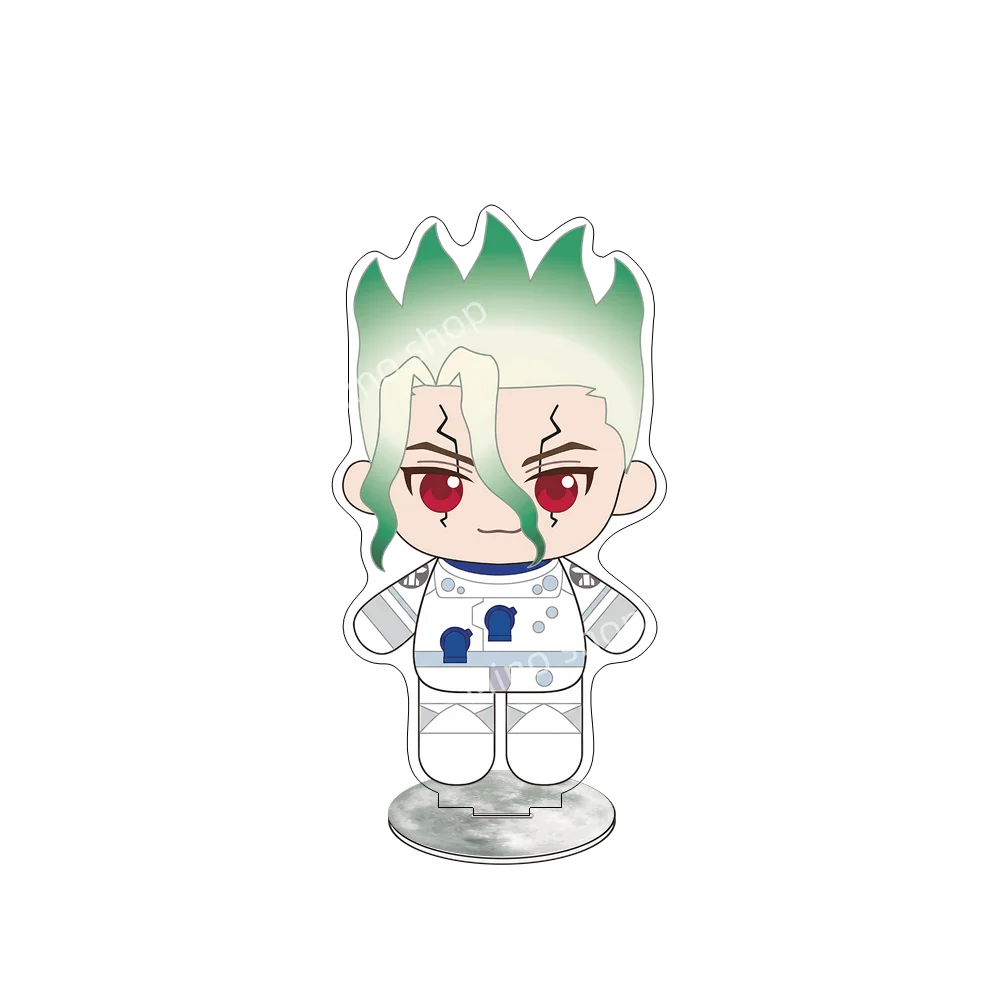 Dr. Stone ROAD TO THE MOON Astronaut Ver cute cartoon Senku Xeno Stanley Double Sided Acrylic Stand keychain Desk Decor gifts