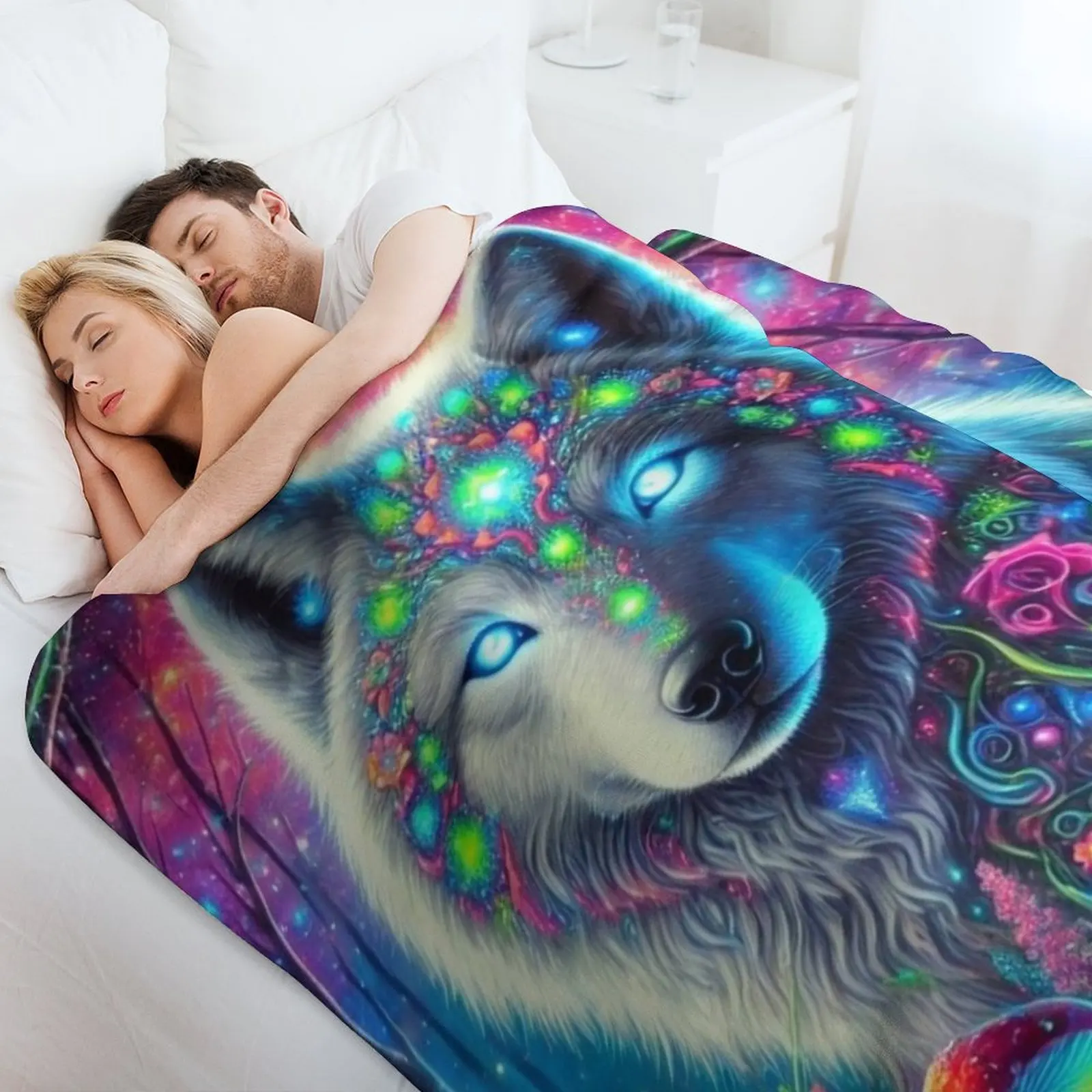 Mystic Forest Guardian Throw Blanket Decorative Beds Sofas Travel Kid'S Stuffeds Single Blankets 4