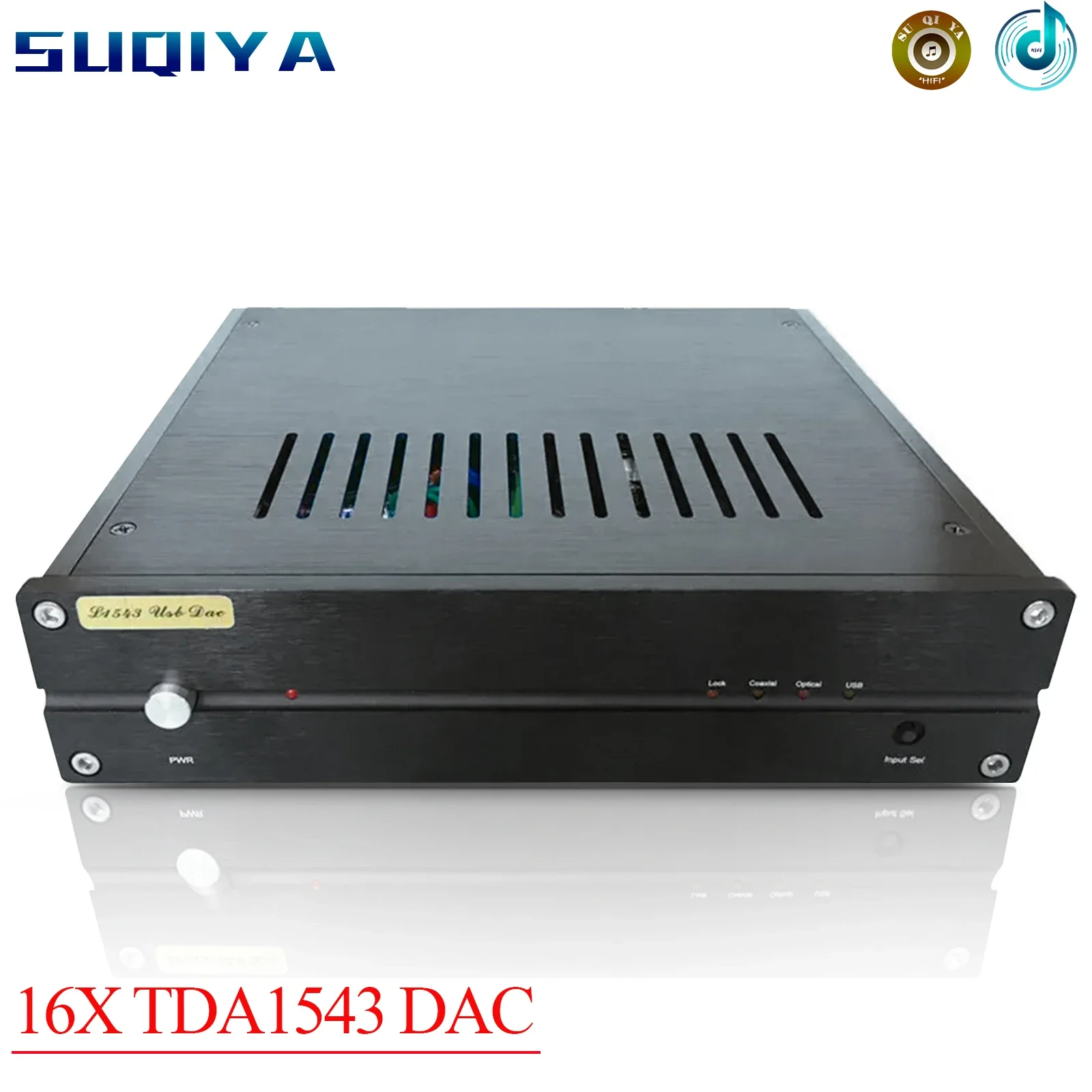 SUQIYA-L1543DAC 16X HiFi TDA1543 домашний аудио DAC декодер цифровой коаксиальный/оптоволоконный USB вход