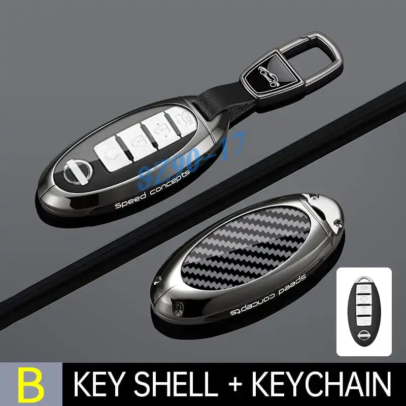 capa-de-chave-de-carro-em-metal-e-fibra-de-carbono-para-nissan-rogue-sport-qashqai-x-trail-sentra-micra-maxima-titan-juke-leaf-gt-r