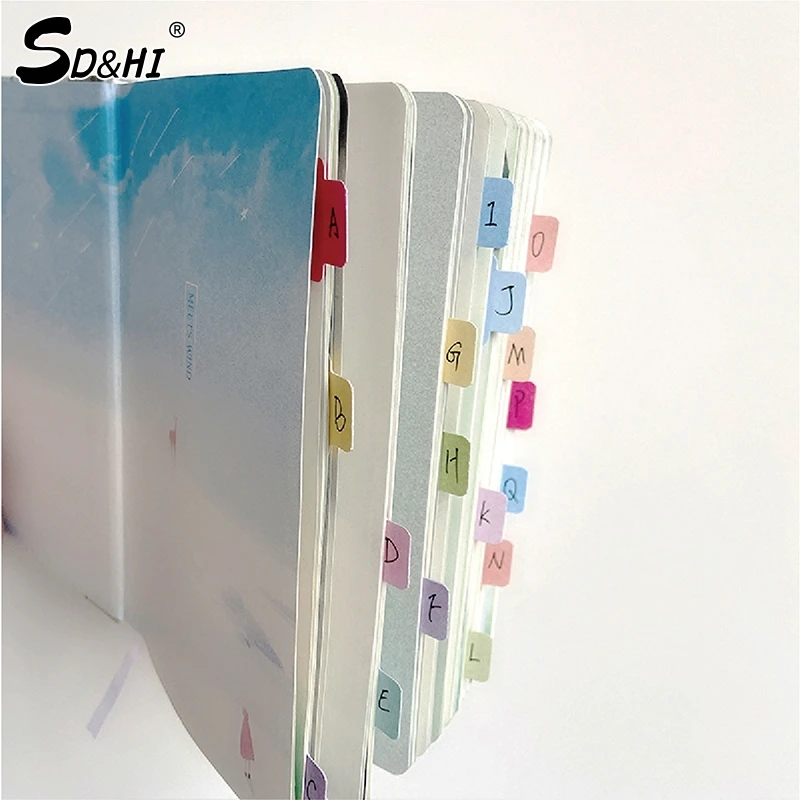 5sheet Thickened Classification Label, Writable And Tear Resistant Color Notebook Bookmark Index Label