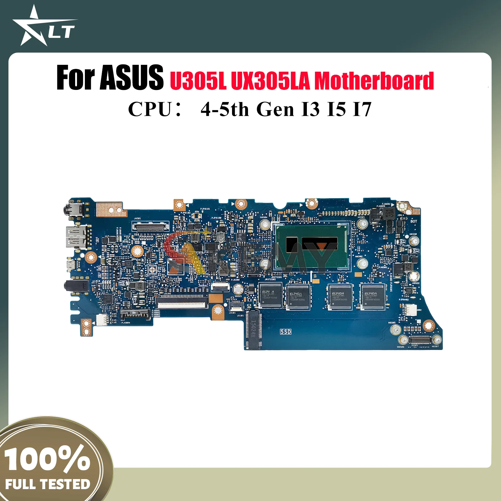 

UX305LA Материнская плата для ноутбука ASUS ZenBook UX305L UX305LA U305L Материнская плата для ноутбука с процессором I3 I5 I7 100% тестирование ОК быстрая доставка