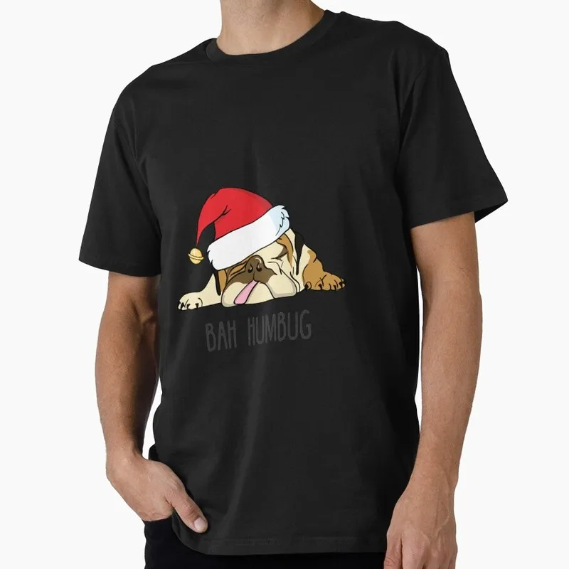 Bah Humbug - English Bulldog Christmas Bulldog Graphic T-shirt Unisex Tee Gift for Dog Owners Great Present for Pet Lovers