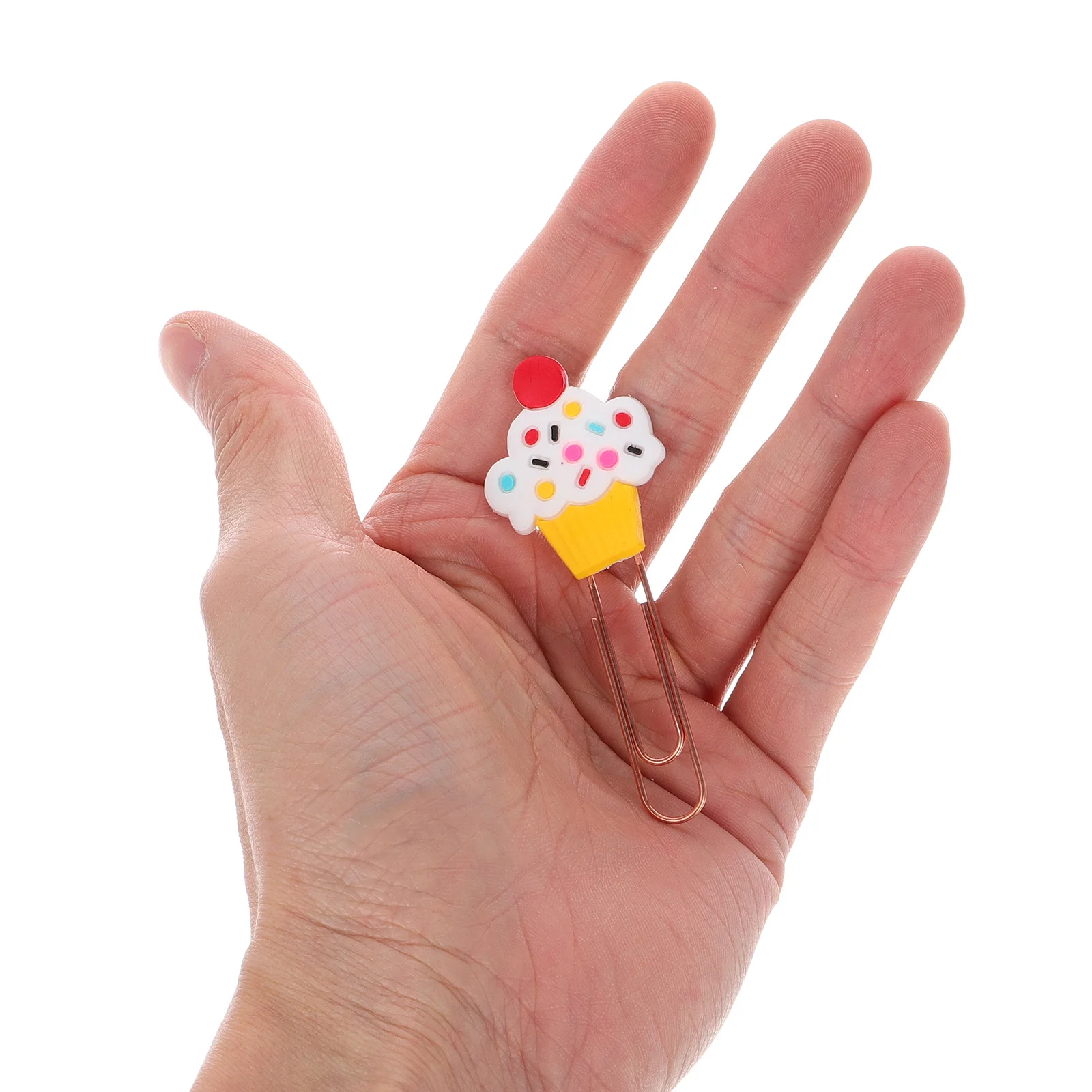 20 قطعة دبابيس ورق كعكة لطيف الكرتون دبابيس ورق متعددة الوظائف مقاطع وثيقة مكتب دبابيس ورق الزخرفية