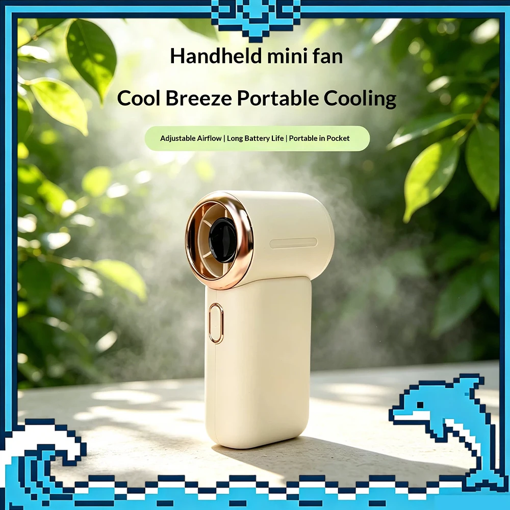 VNEEDTUTU MINI Portable Handheld Small Fan 100 Th Gear Stepless Gear Shifting Handheld Fan Fully Charged For 3 Hours For Gifts