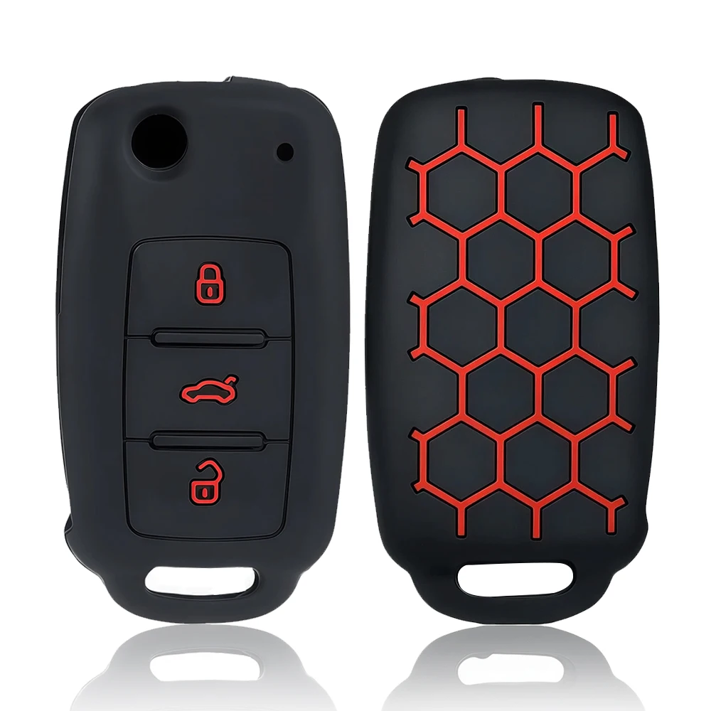 Silicone Car Key Case Protect Cover for Skoda Yeti Superb Rapid Octavia for SEAT Leon Ibiza for VW VOLKSWAGEN Golf Jetta POLO