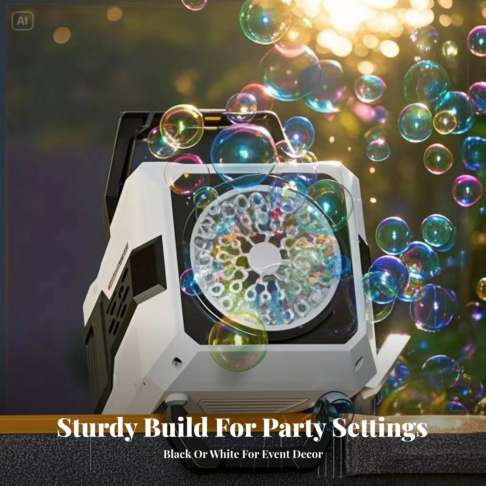 Portable Electric Bubble Machine Lightweight Handheld Bubble Machine with Integrated Handle Toy Child-Friendly Summer Outdoor