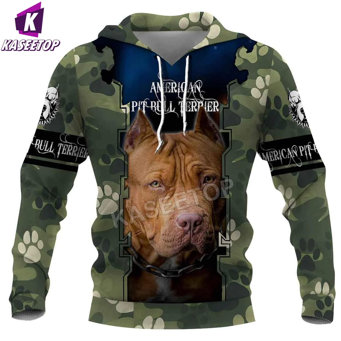 

American Pitbull Terrier Camo 3D Printed Men Zip Hoodie Autumn Hoodies Jacket Hipster Pullover Sweatshirt Casual Sudadera Hombre