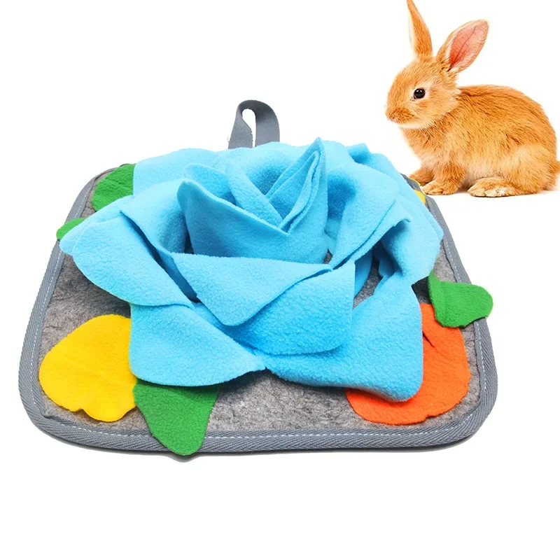 Pet Snuffle Mat For Dogs Rabbit Pet Feeding Foraging Trainingpad Bunny Blanket Toys Puzzle Dogs Toy Noseslow Dispenser Rabbits