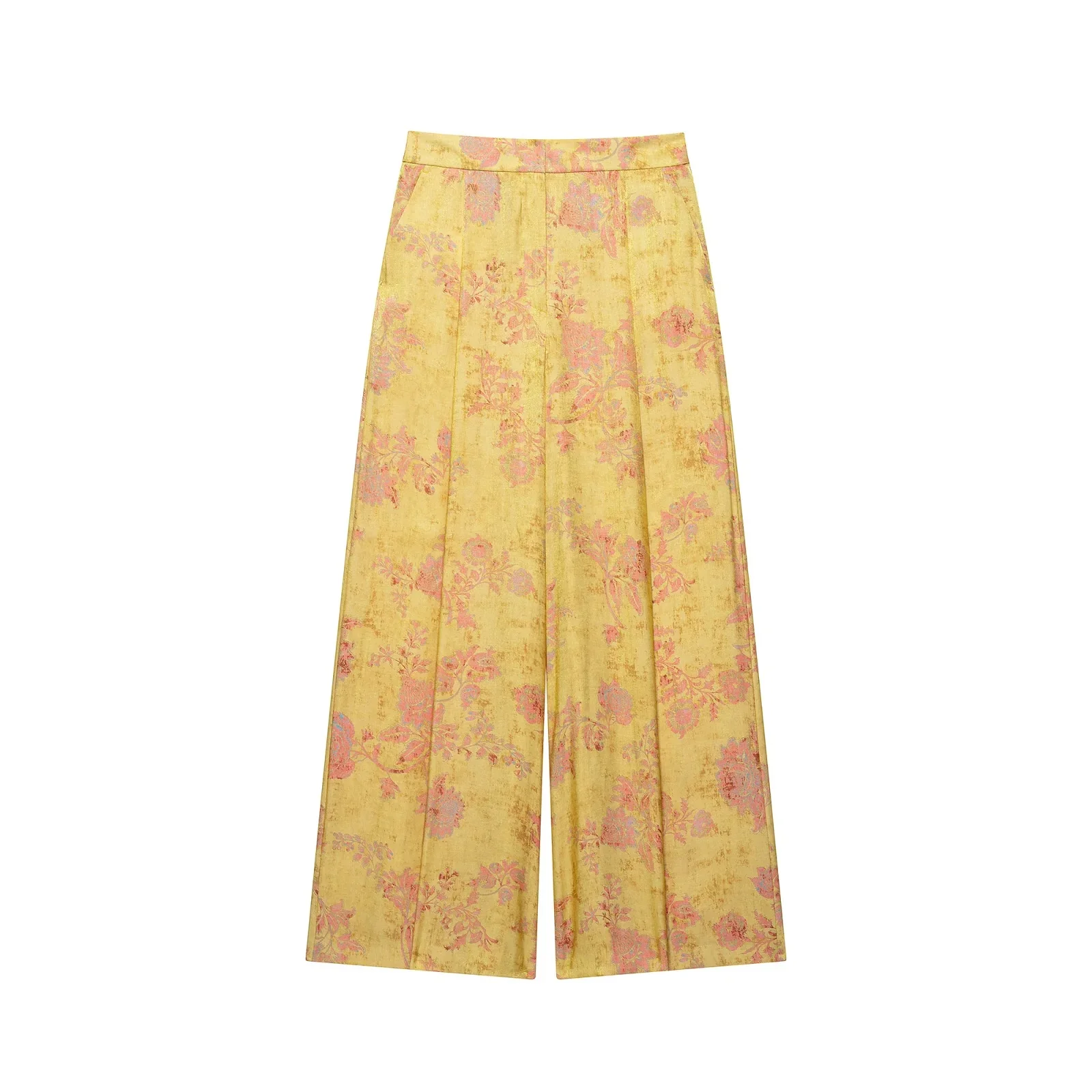 KONDALA Damen Elegantes Vintage Bedrucktes Hosenset mit Seilknoten-Hemden, Lange Hosen 2026 Frühling Herbst Urlaub High-Street-Set – Detail 13