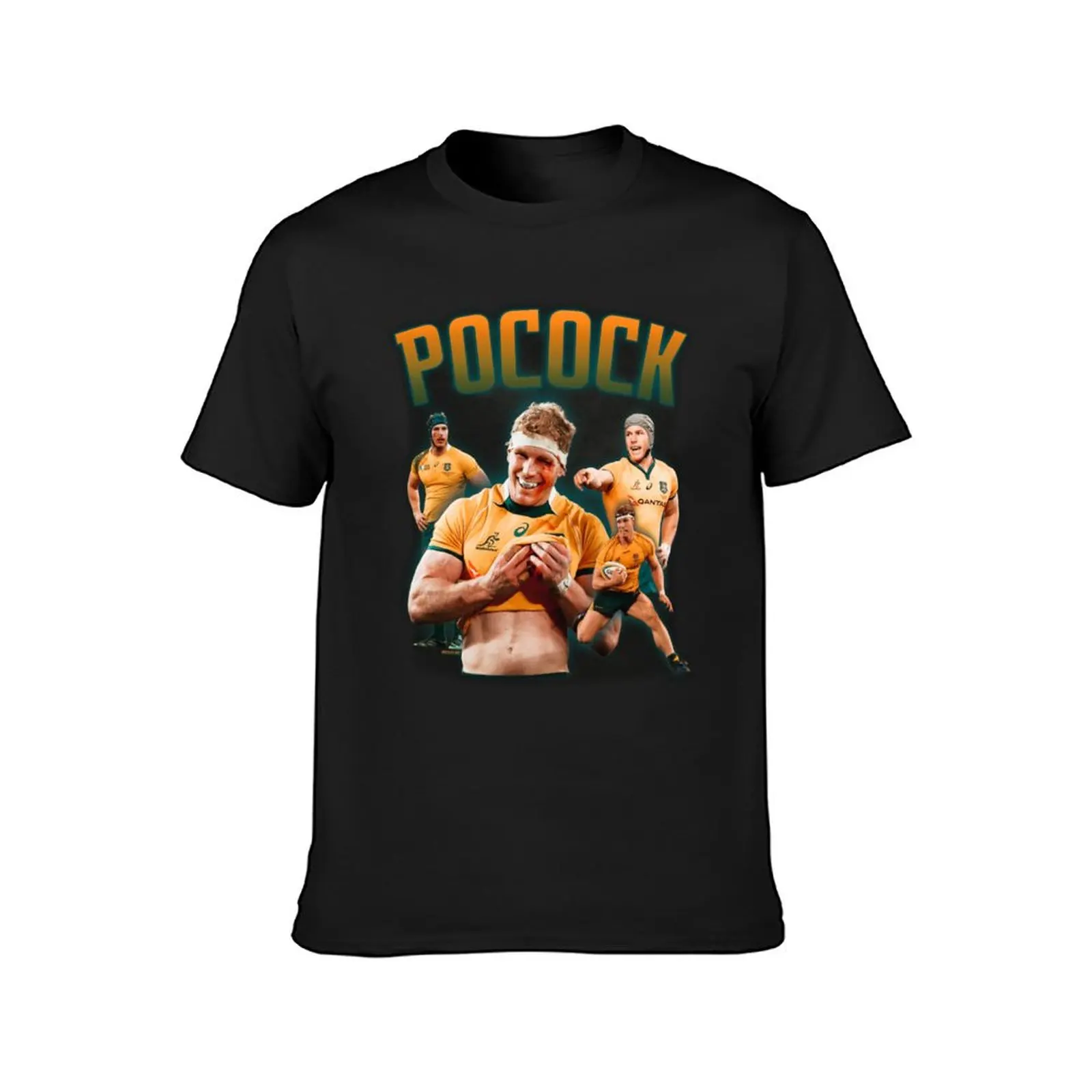 David Pocock Wallabies T-Shirt quick drying hippie clothes t shirts for men