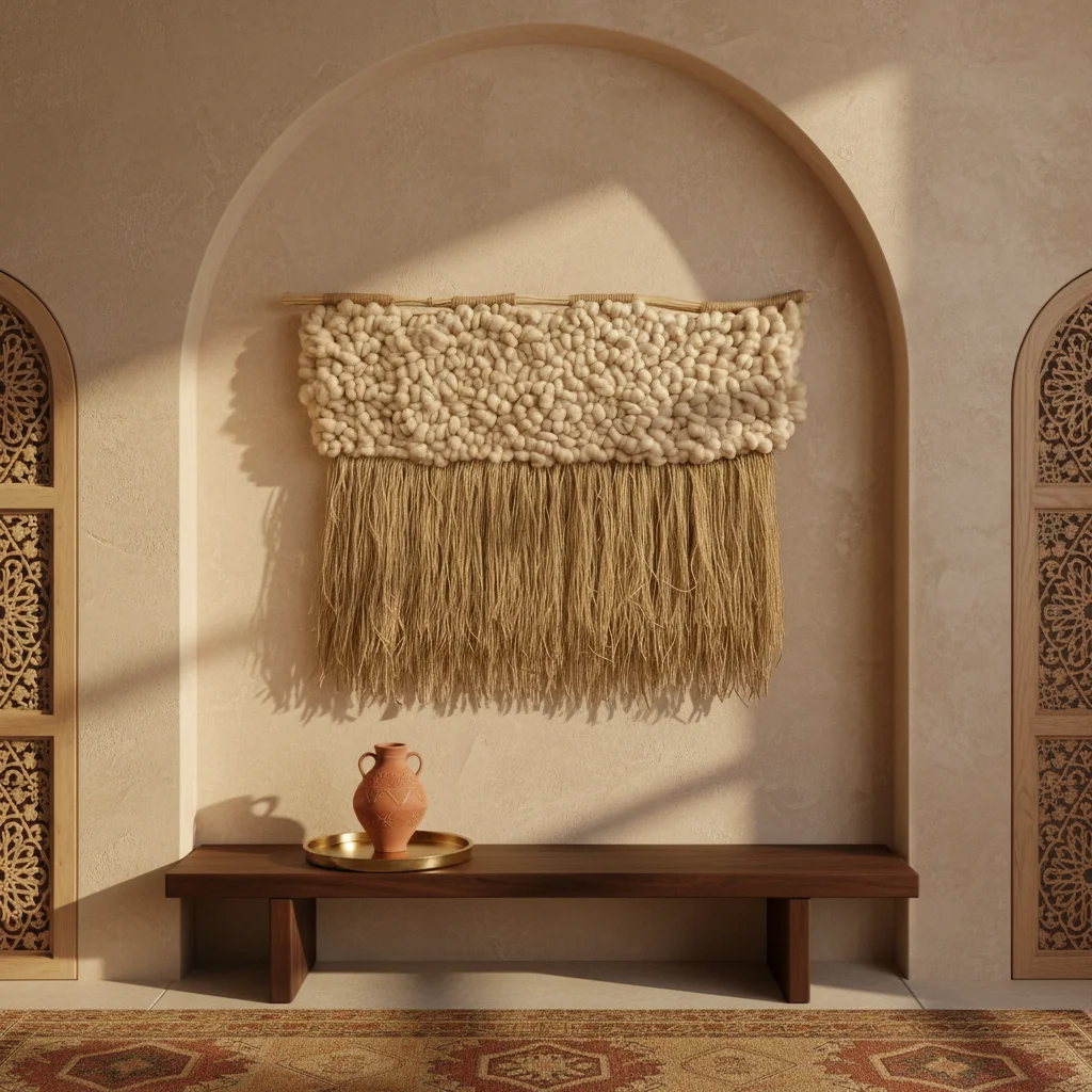 #￥Handmade Cotton ContemporaryWoven TasselTapestry Eco-Friendly High Quality Wall Hanging for Living Room Home Decor for Ramadan