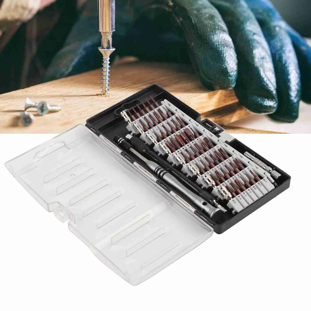 Professional 61 in 1 Screwdriver Set Portable Anti-Slip Screwdriver Kit Repair Tool Kit Household