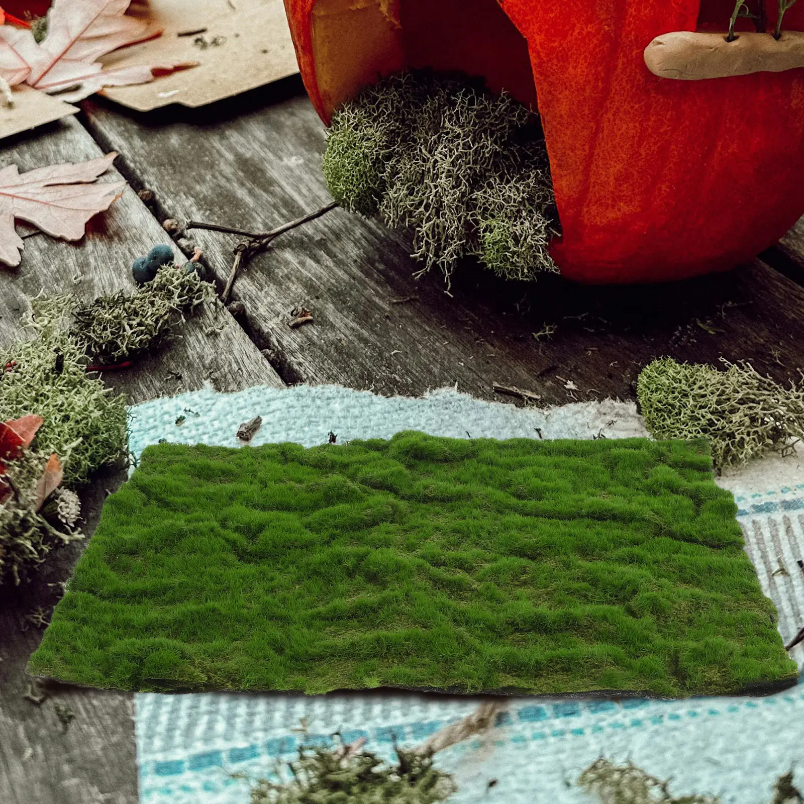 30 Cm Artificial Moss Mat Lifelike Fake Grass Turf Rug for DIY Decor Bonsai Moss Reptile Enclosure Grass Placemats Outdoor