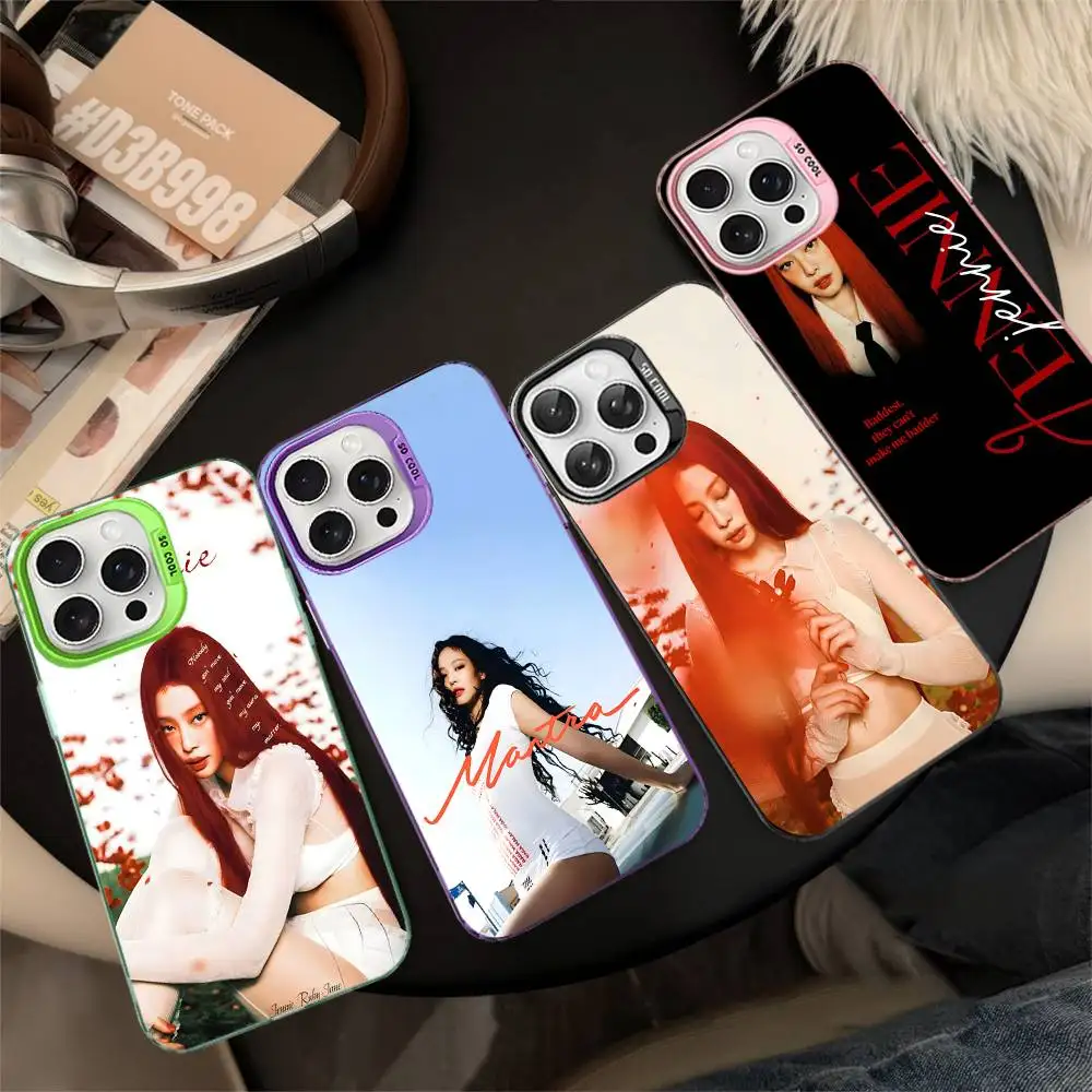 Kpop Ruby J-Jennie Kim For IPhone 17 16 15 14 13 12 11 Pro Max Plus Matte Color Back Phone Cover