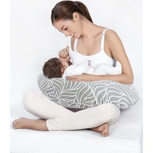 Babyjem Breastfeeding And Support Cushion Gray Leaf