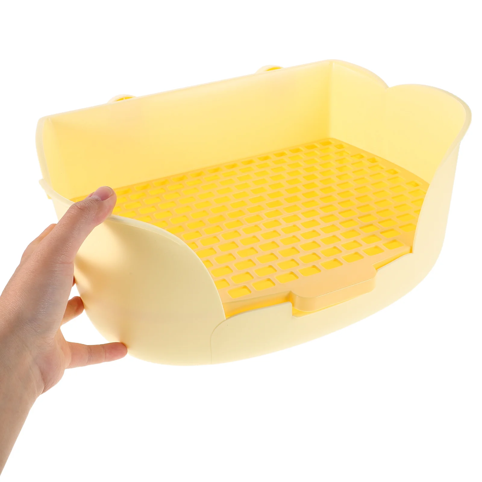 

Rabbit Toilet Litter Pan Hay Rack for Small Pets Bunny Urinal Tray Animal Bathroom Feeder Pet House Small Kitten Litter Box Easy