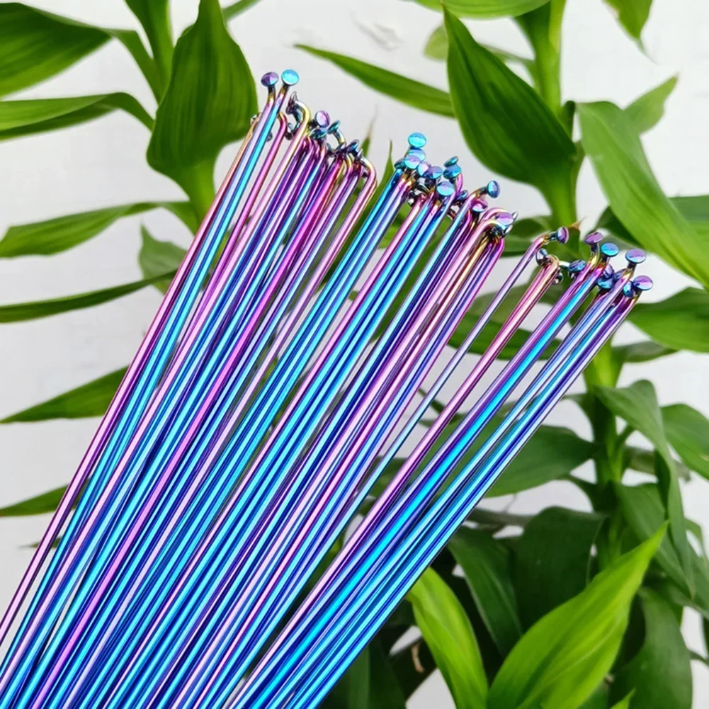 36PCS Bike Spokes With Nipples Rainbow Aluminum Alloy Bicycles Spokes Wires Bike Repair Replacement Tool Hot Sale Replacemence