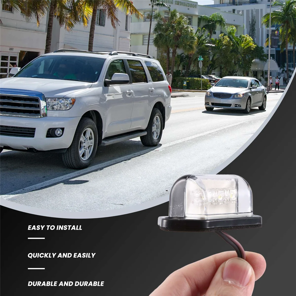 ضوء لوحة ترخيص قيادة السيارة ، حافلة ، RV ، شاحنة ، مقطورة ، مصباح خطوة داخلي ، 3 LED ، 12 V ، 24V