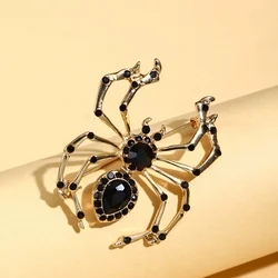 Exaggerated black white spider creative brooch men women party clothes scarf accessories pin brooches gift