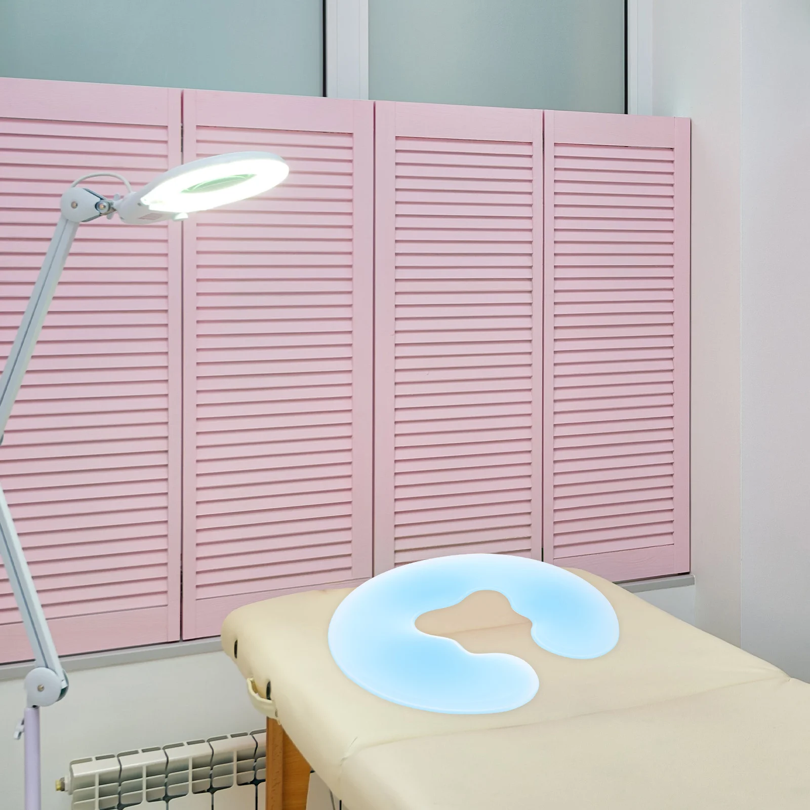 

1pc U-Shaped Silicone Face Pillow Design For Spa Massage Cushion Beauty Salon Sleeping Pad Cooling Sensation