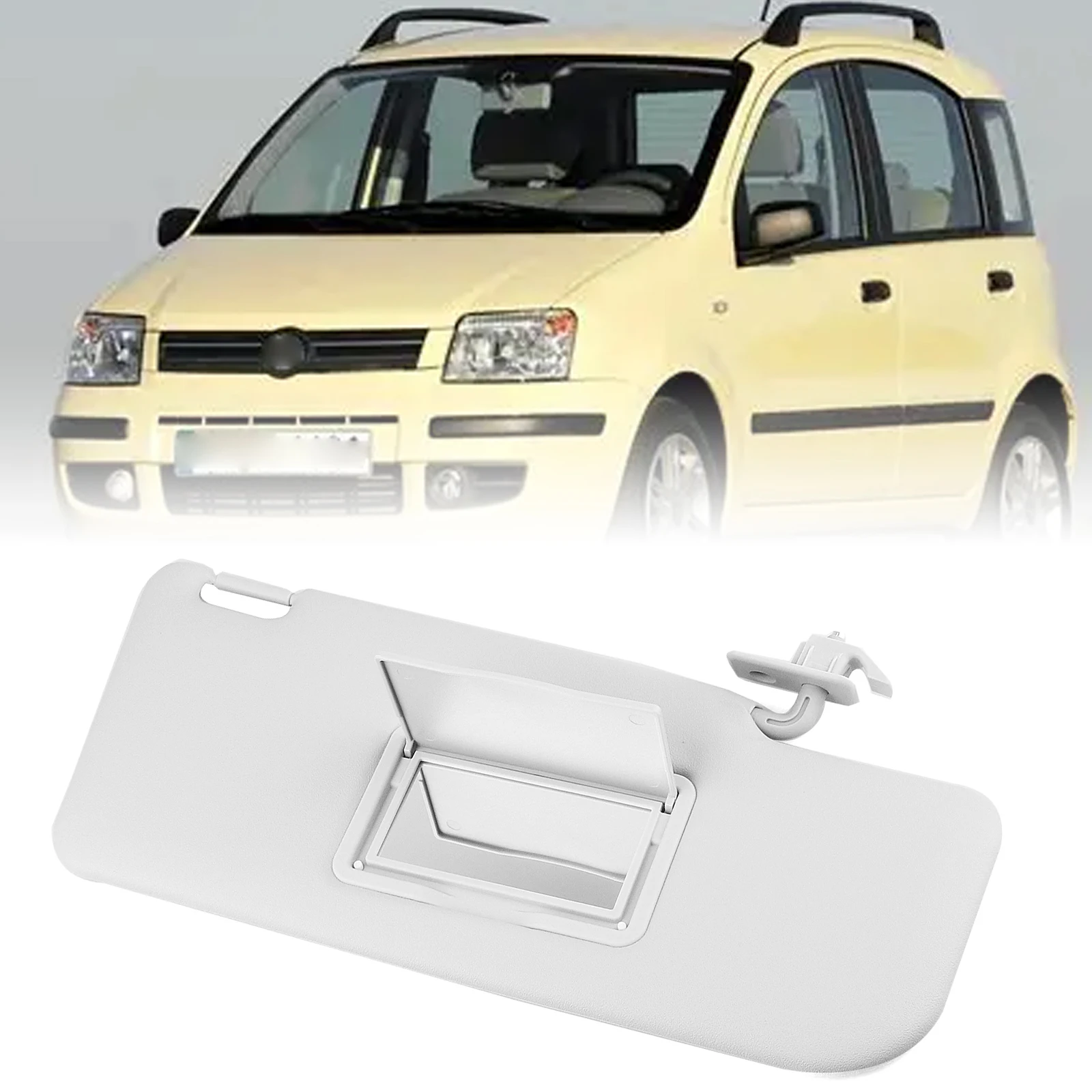 For FIAT PANDA DAL 2003 Gray Sun Visor Front Window Sunvisor Sunshade Sunshield Shield Blind Shade Cover Left / Right Side