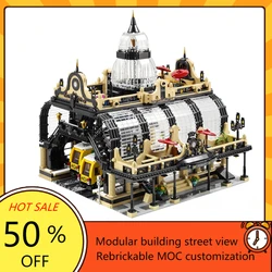 3950PCS Studgate The Train Station Modular MOC-910002 Creative street view Model Building Blocks Architecture Model Toys Gift