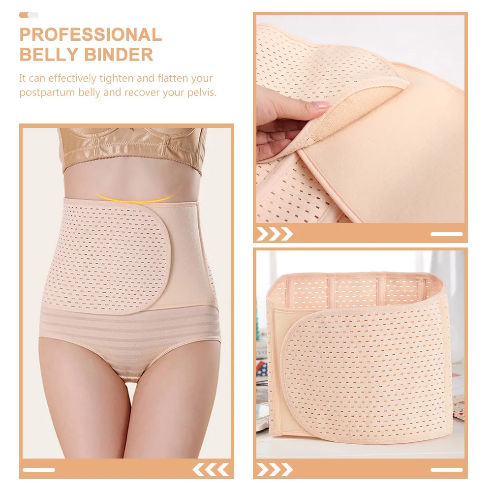 

2Pcs Professional Postpartum Slimming Belly Bands Breathable Adjustable Waist Support Strap Body Shaper Postpartum Girdle