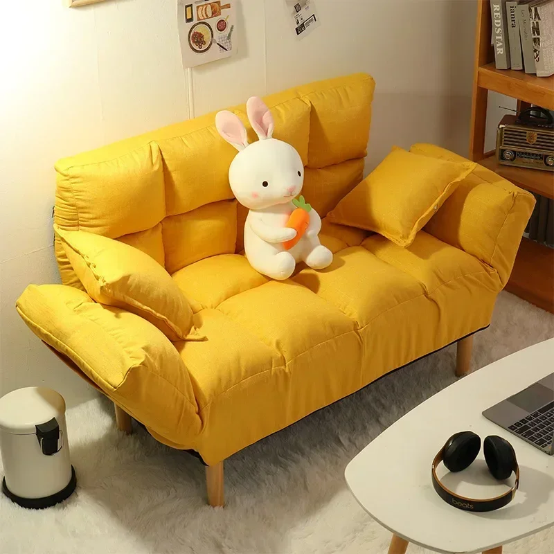 Stable Household Goods Lazy Sofa Bed Rental Room Bedroom Small Sofa Small Apartment Double Tatami Simple Foldable Single Sofa