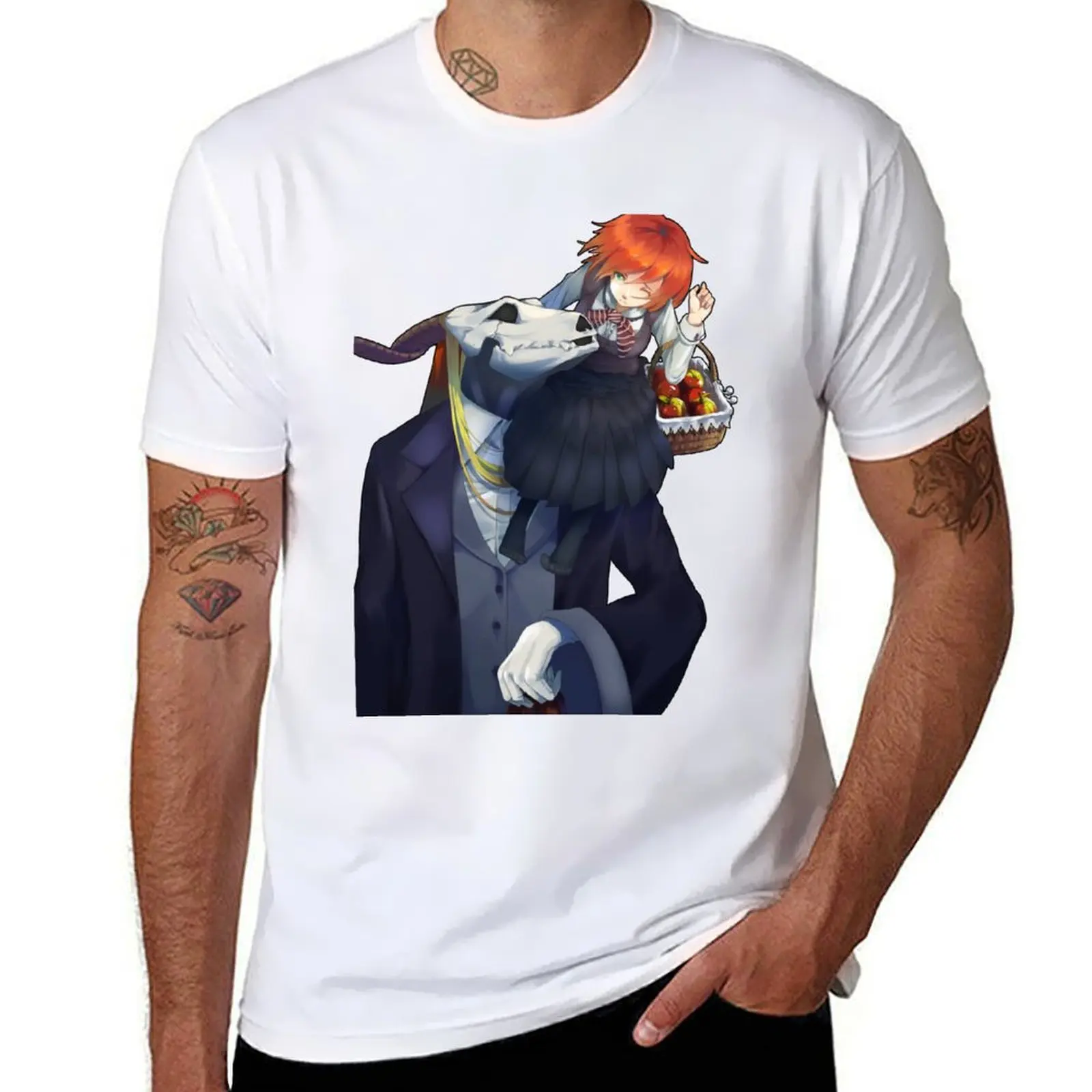

The ancient magus bride Elias Ainsworth Chise Hatori T-Shirt anime tshirt t shirts for man pack cotton T-Shirt