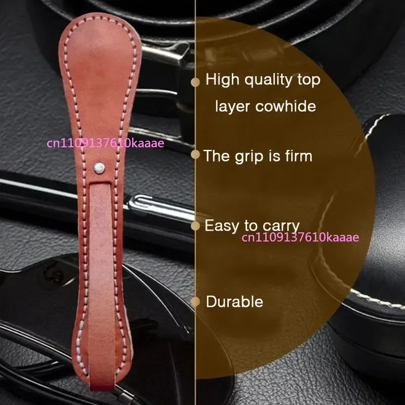 Classic Boston Leather Racket Multi-function Self-defense Cowhide Contains Lead Block Portable Tactical Tool