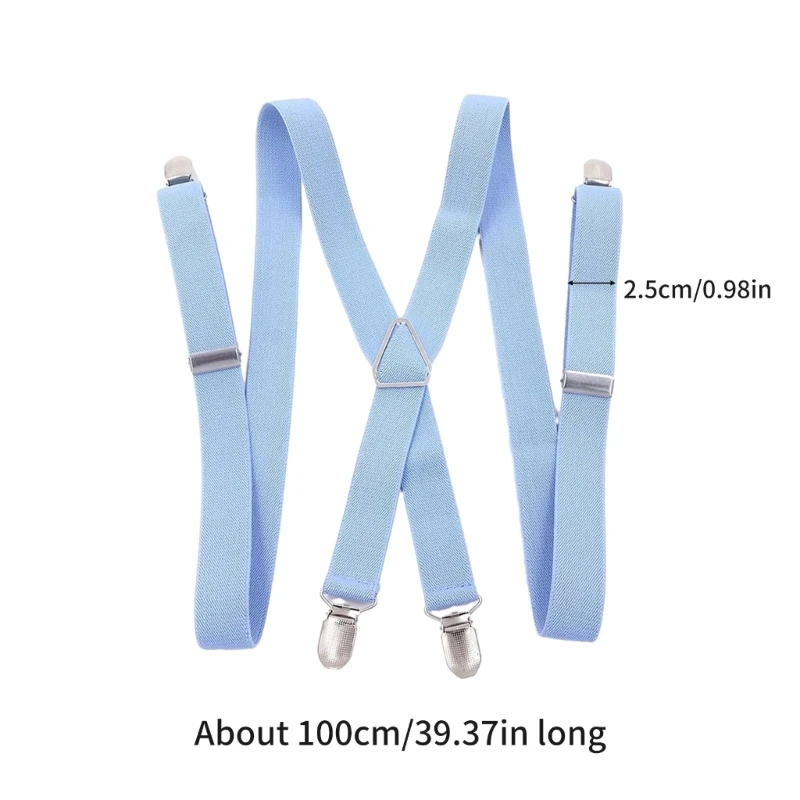 Clip-on ผู้ใหญ่ รูปร่าง Suspenders สำหรับเสื้อผู้ชายผู้หญิง Suspender สนับสนุนยืดหยุ่นปรับกางเกงเสื้อผ้า Dropship