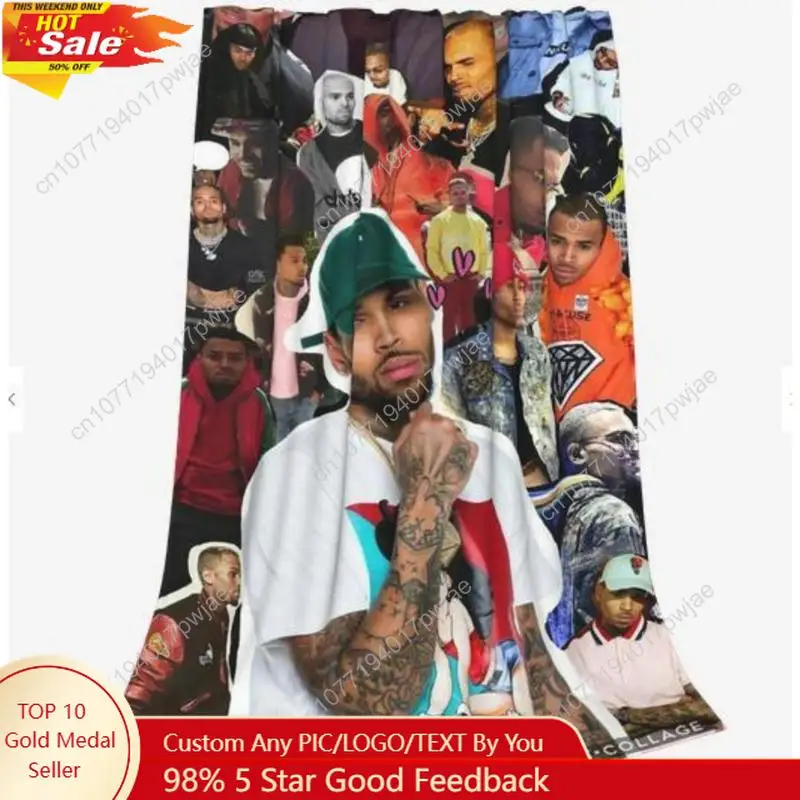 

Soft Funny Throw Blanket Throw Chris Blanket Brown Merch Stuff Merchandise Blankets Gifts Fleece Super Cozy Custom blankets