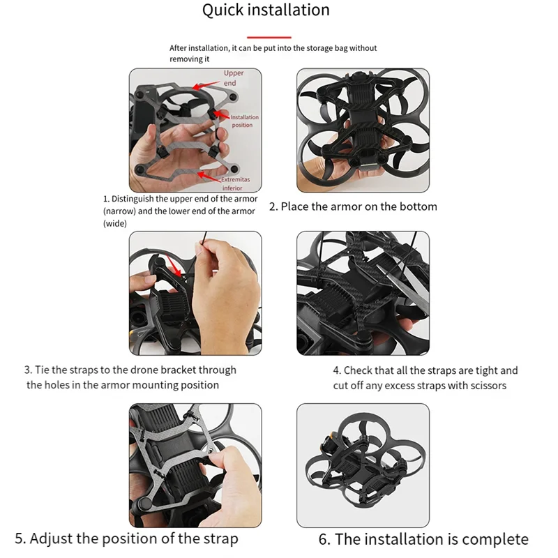 

Drone Chassis Armor Kit For DJI AVATA2 Chassis Armor Lightweight Protection Crash Bumper Crossover Accessories-BCBW