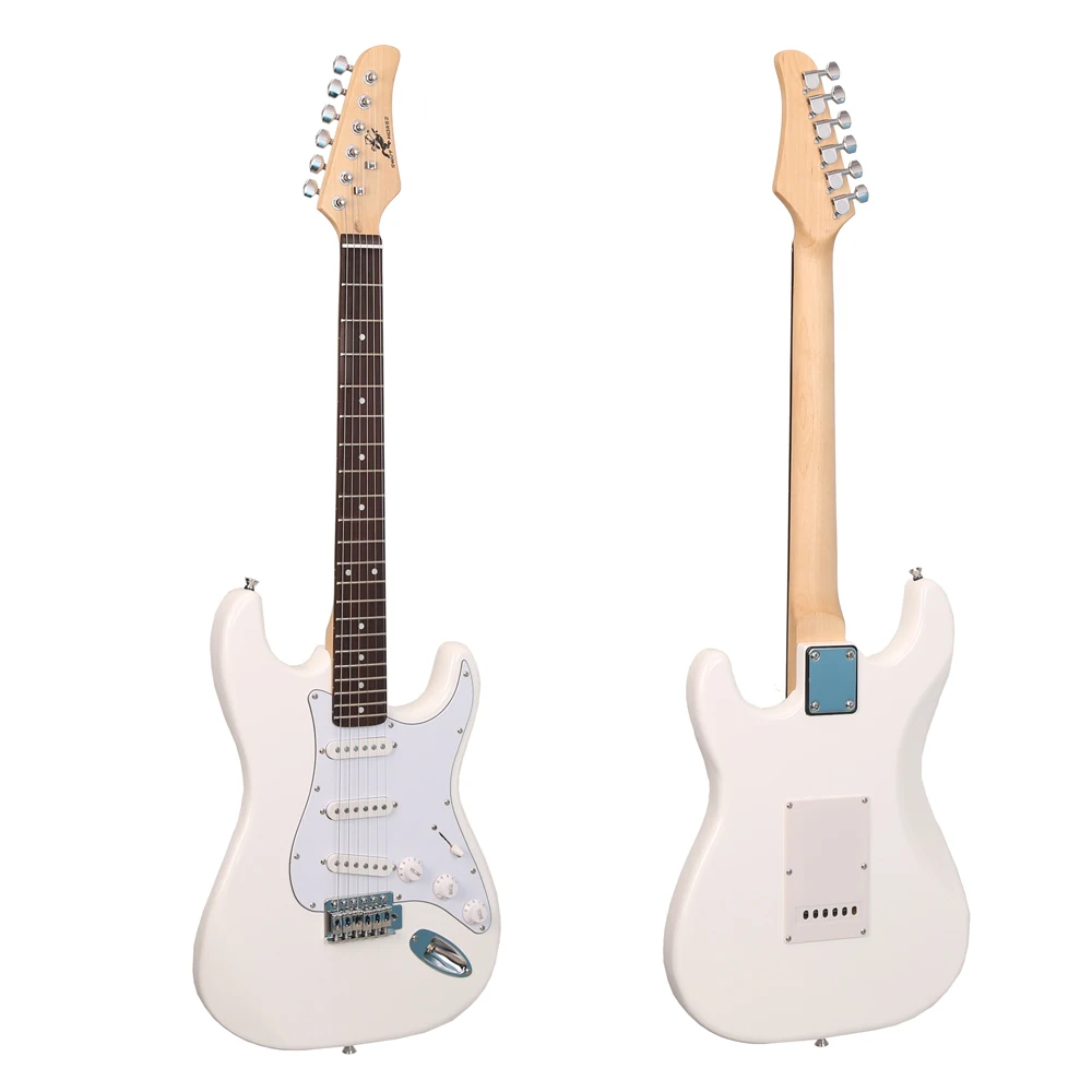 6 Strings Electric Guitar with 11 Kinds of Accessories Cheap Beginner ST Electric Guitar Kits for Sale