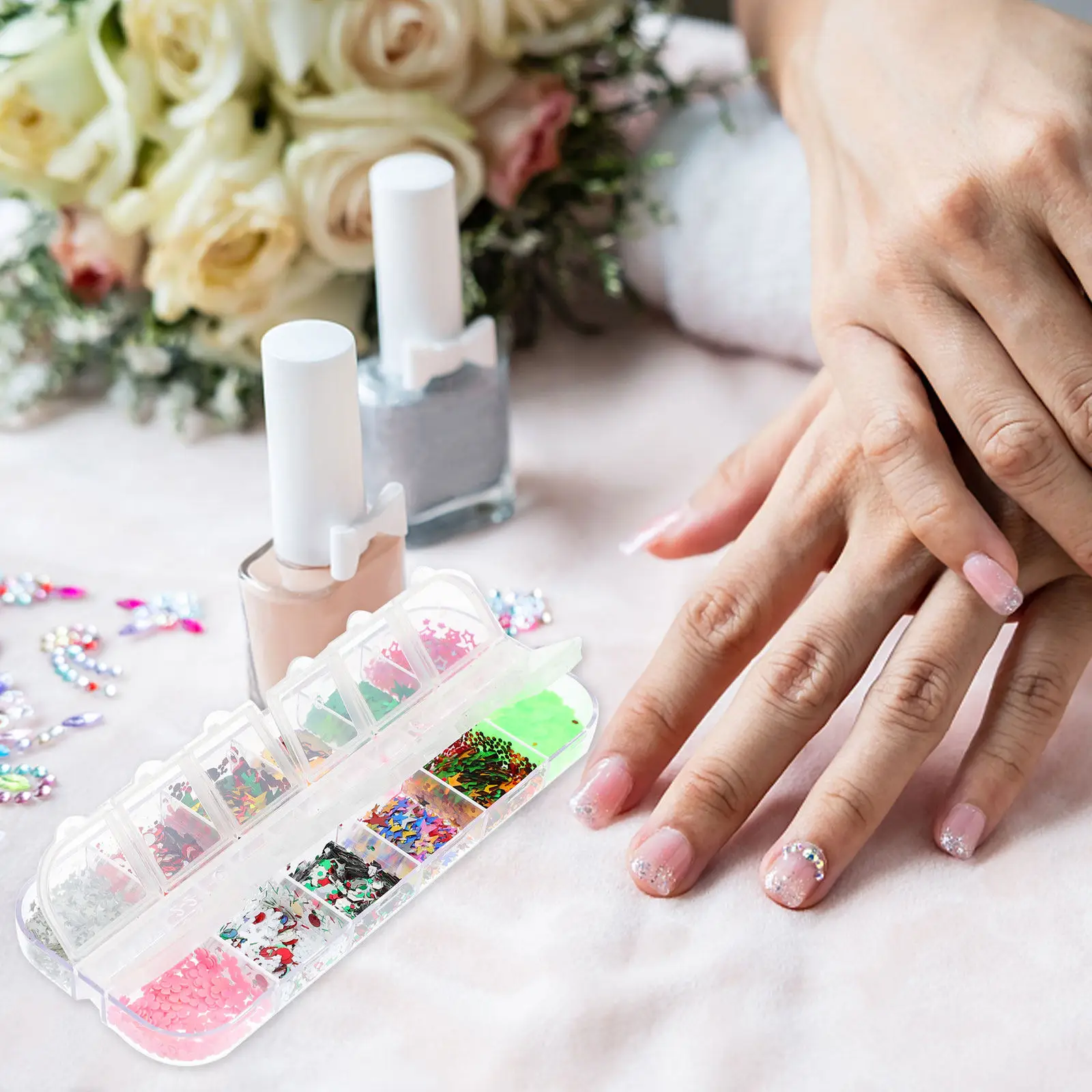 

3 Boxes Colorful Nail Sequins Assorted Patterns Shiny DIY Nail Art Decors for Party Wedding Christmas Birthday Manicure