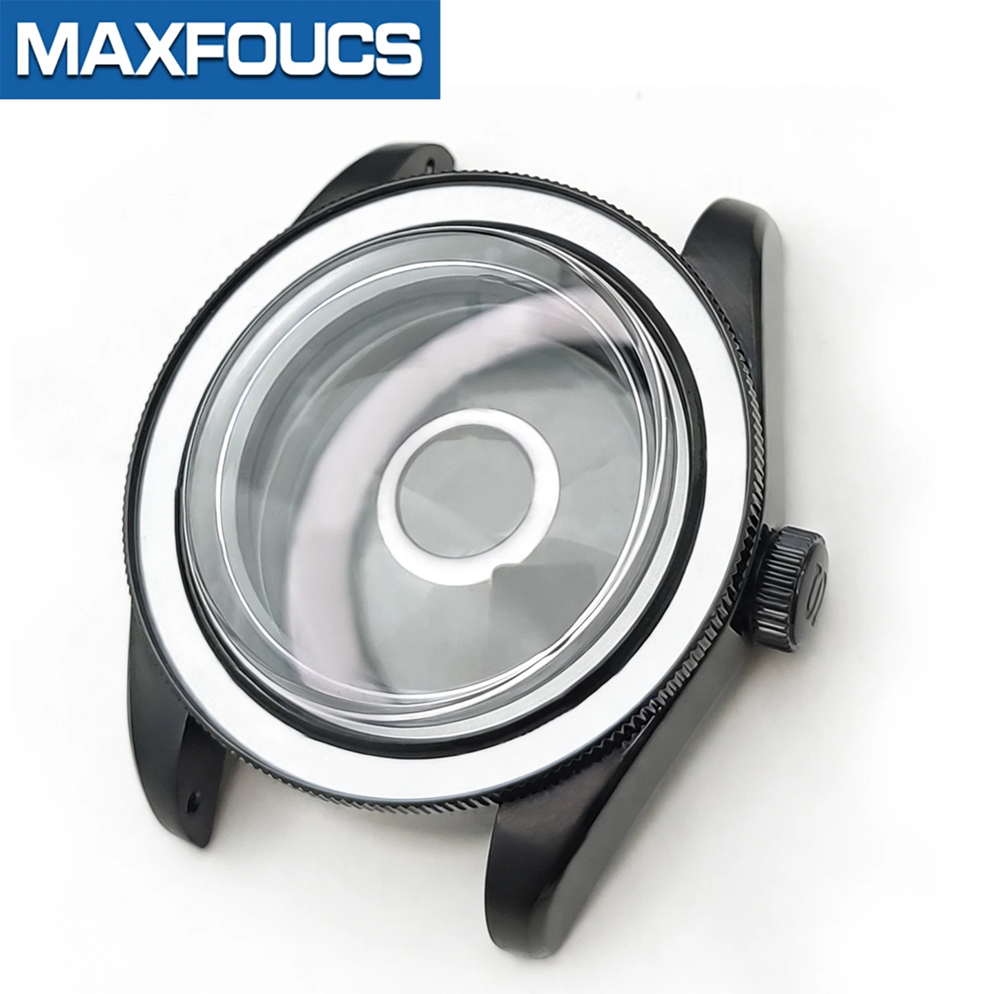 Retro Black Bay Style Uhrengehäuse MOD SKX NH34 NH36 SKX007 mit 3-Uhr-Krone, Saphirglas und individuellem Gehäuseboden – Zubehör – Detail 14