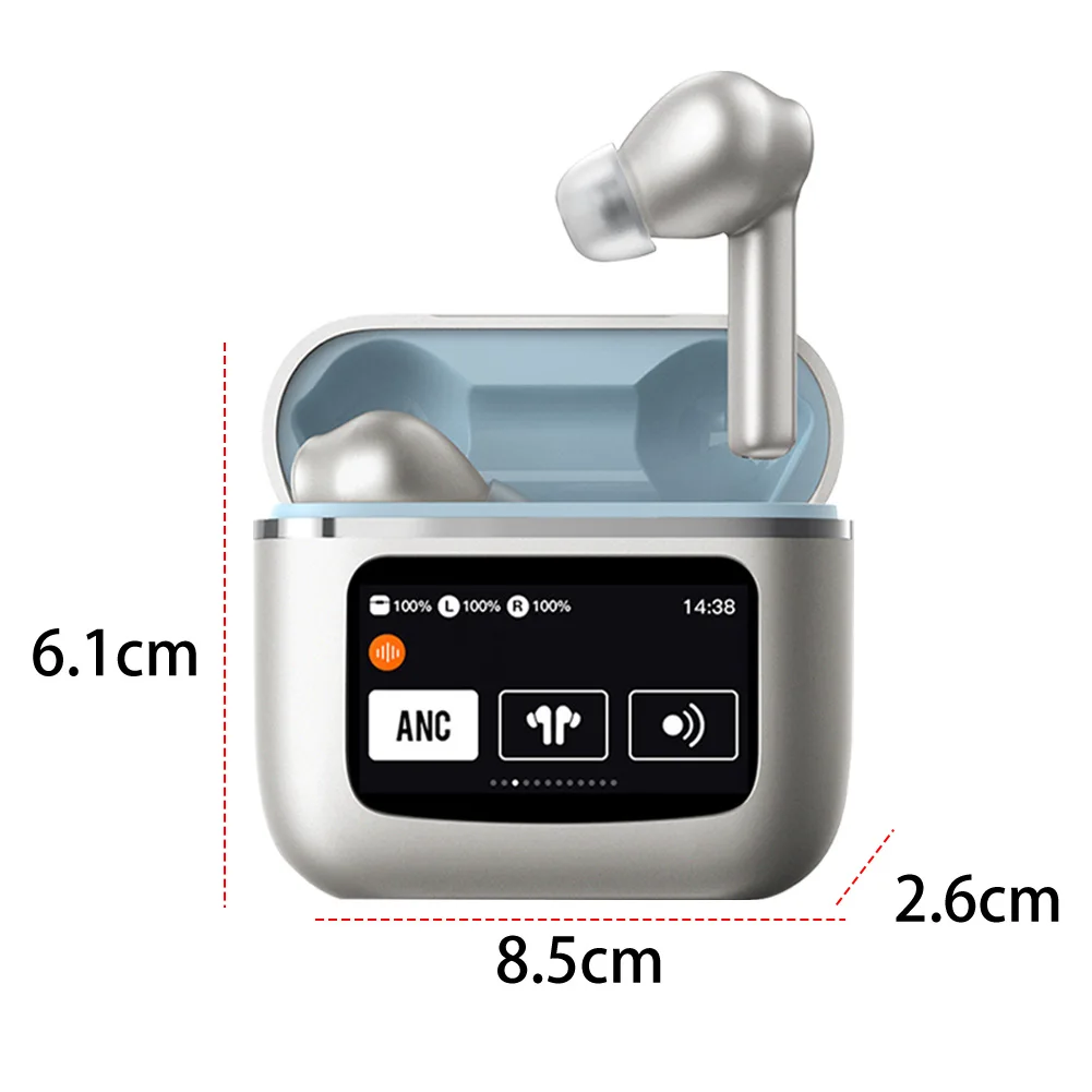 Słuchawki bezprzewodowe z redukcją szumów Kompatybilne z Bluetooth 5,4-calowe słuchawki douszne Bezprzewodowe słuchawki douszne do treningu sportowego Bieganie na siłowni