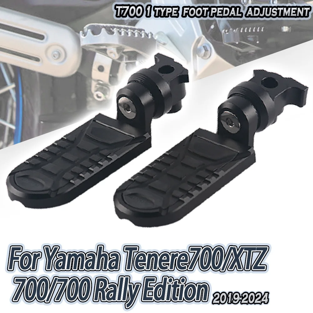 

Motorcycle Foot Peg For YAMAHA Tenere 700 XTZ700 Tenere700 2019-2024 2023 Front Footpegs Pedal 360 Degree Adjustable Footrest