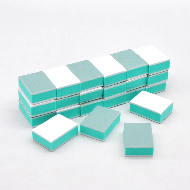 

100 pcs mini nail polishing block sponge block disposable nail file mini nail buffer block manicure tool