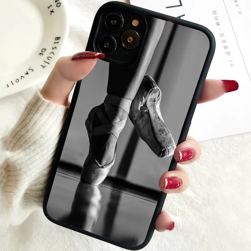 5 5S SE 2020 Phone Cover Case for iPhone 6 6S 7 8 PLUS X XS XR 11 12 13 MINI 14 PRO MAX Rubber Silicone  BALLERINA 1