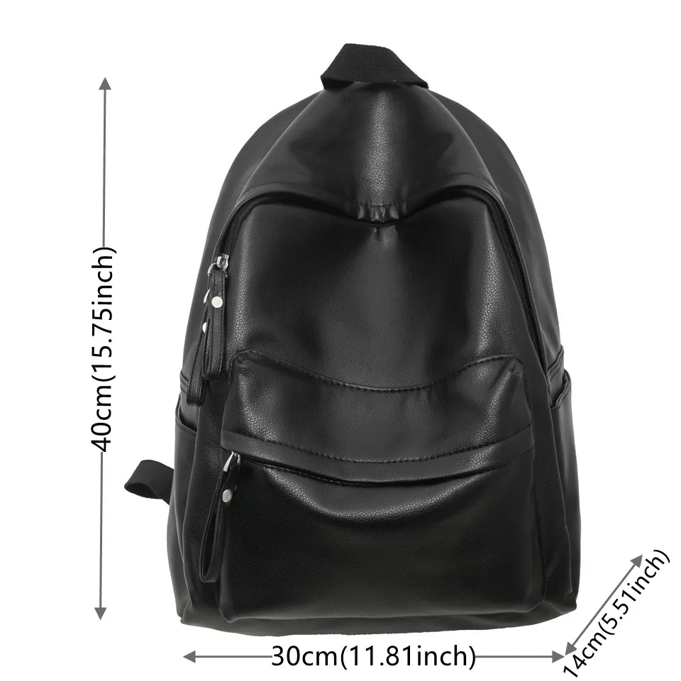 Mochila impermeable de PU para mujer, de viaje con múltiples bolsillos morral, bolso escolar para adolescentes