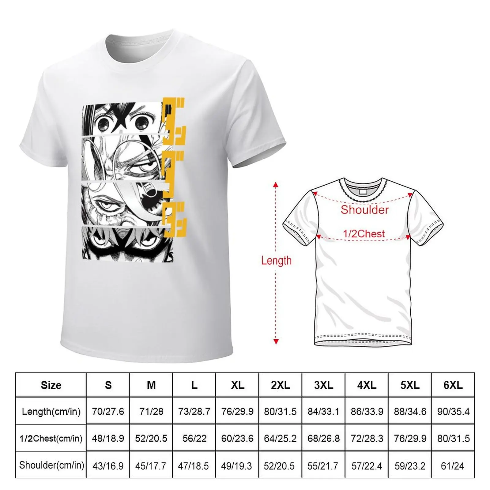 Dandadan Anime Eyes w Kaji T-Shirt vintage summer clothes Short sleeve tee mens t shirt