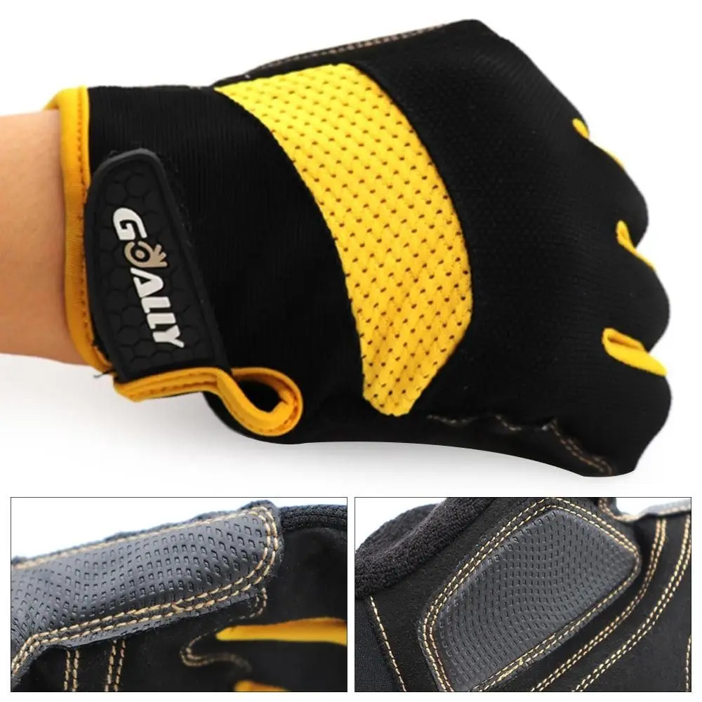 

Durable Yellow Black Work Safe Gloves Anti-slip Elasticity Outdoor Sport Glove Breathable Supplies Protective Mittens Fishing